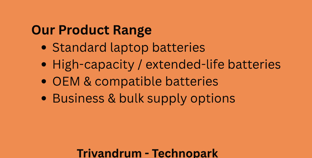 Laptop battery supplier Tvm