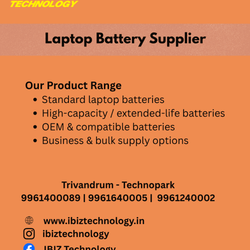 Laptop battery supplier Tvm