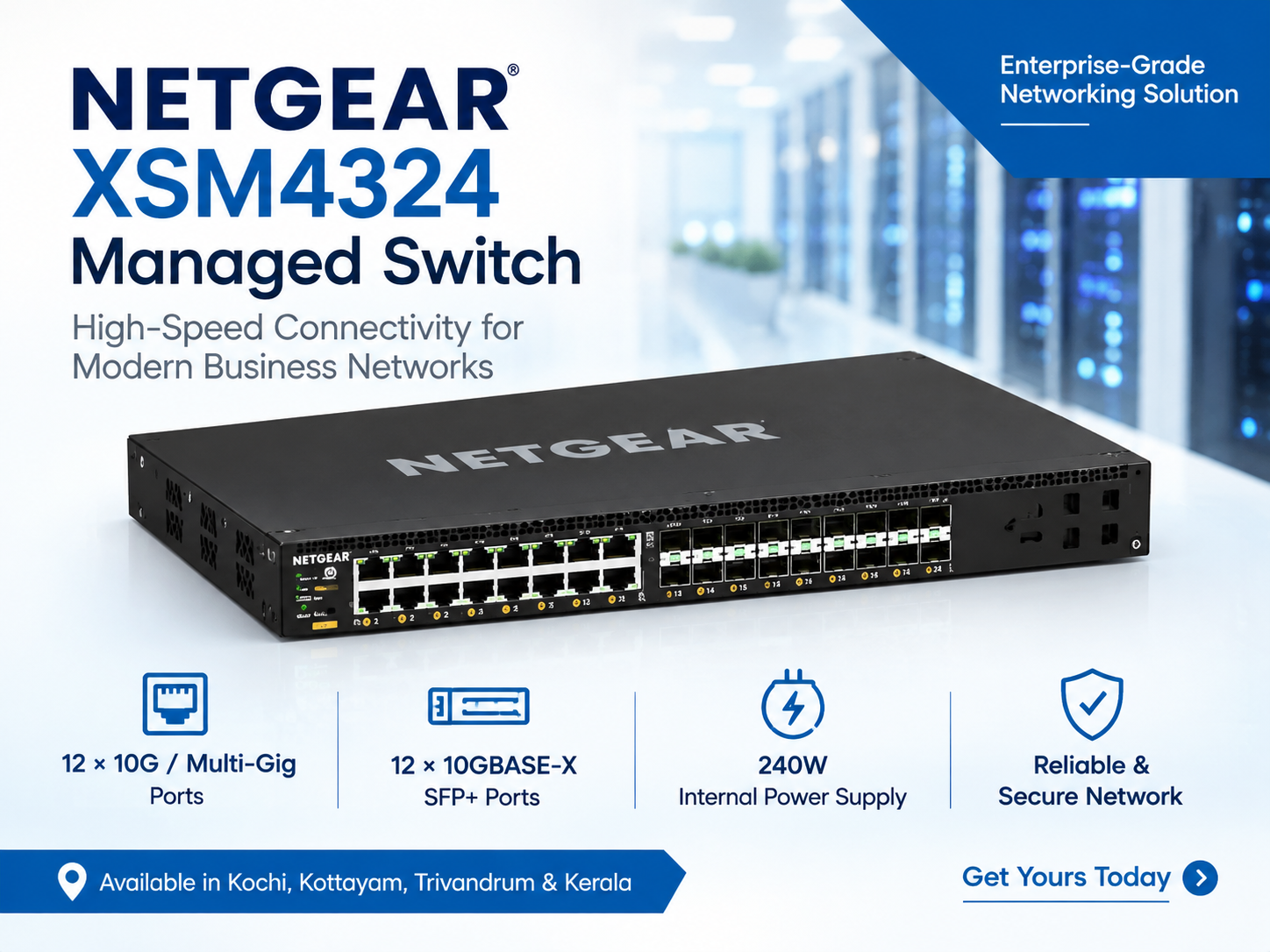 NETGEAR XSM4324 Managed Switch supplier Kerala